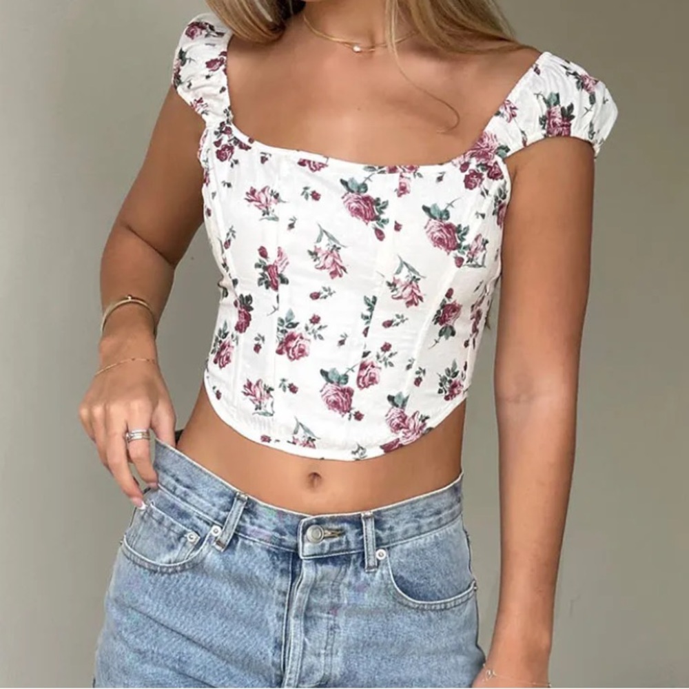 ISABELLES CABINET ROSEY CHEEKS CORSET TOP SIZE SMALL